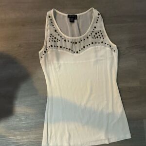 VENUS Ivory Studded Tank Top